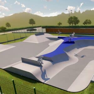 Vue 3D carré du skatepark de laon, by Evolving Skatepark