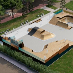 Vue 3D du skatepark de Pessac, by Evolving Skatepark