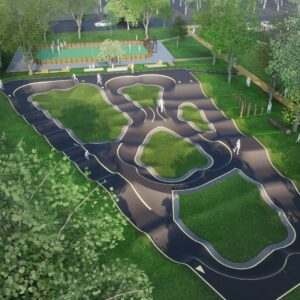 Pumptrack de Vergt, conçu par Evolving Skatepark