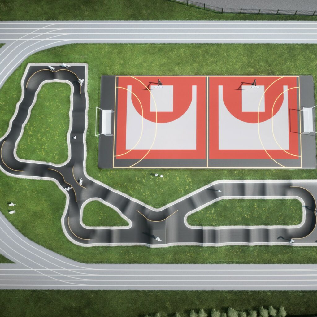 Pumptrack de Libourne, conçu par Evolving Skatepark